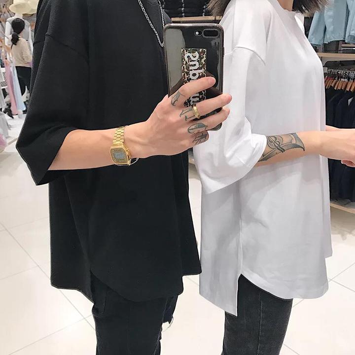 Long tee Lio unisex cá tính - Áo thun xẻ tà tay lỡ form rộng - Chick's Store 93