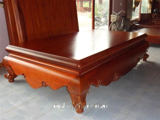 Sập Đại Chân Quỳ Dạ Cá Trơn Gỗ Hương Đỏ Nam Phi