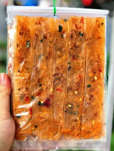 combo 10 bịch bánh tráng dẻo tôm  xếp hành ngon