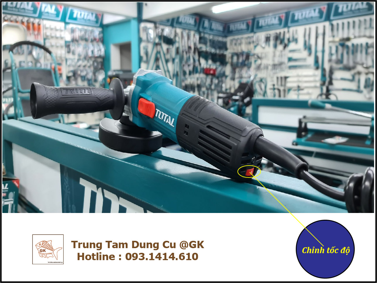 MÁY MÀI GÓC CÓ CHỈNH TỐC ĐỘ 850W TOTAL