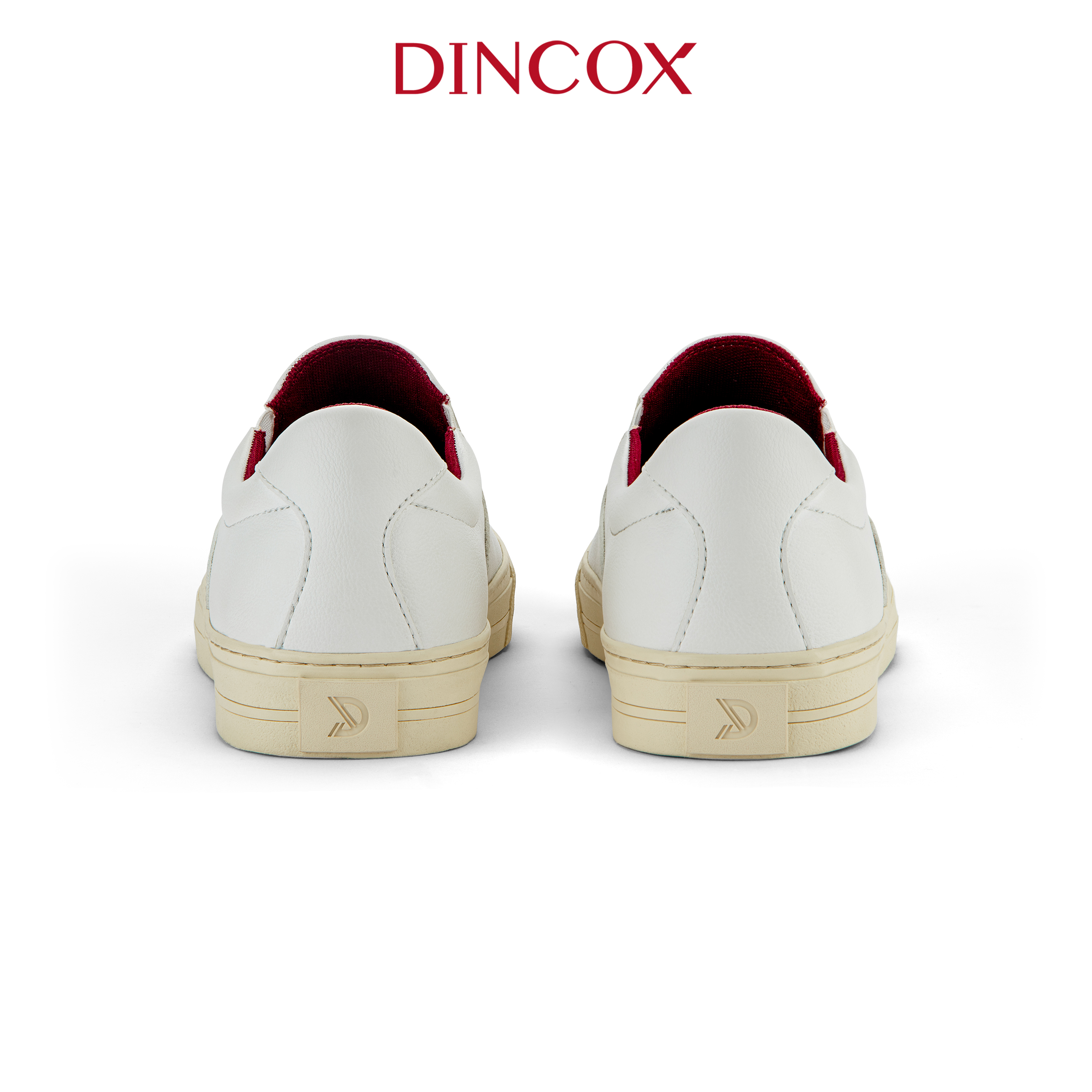 Giày Lười Da Nam Slip on Dincox C38 White