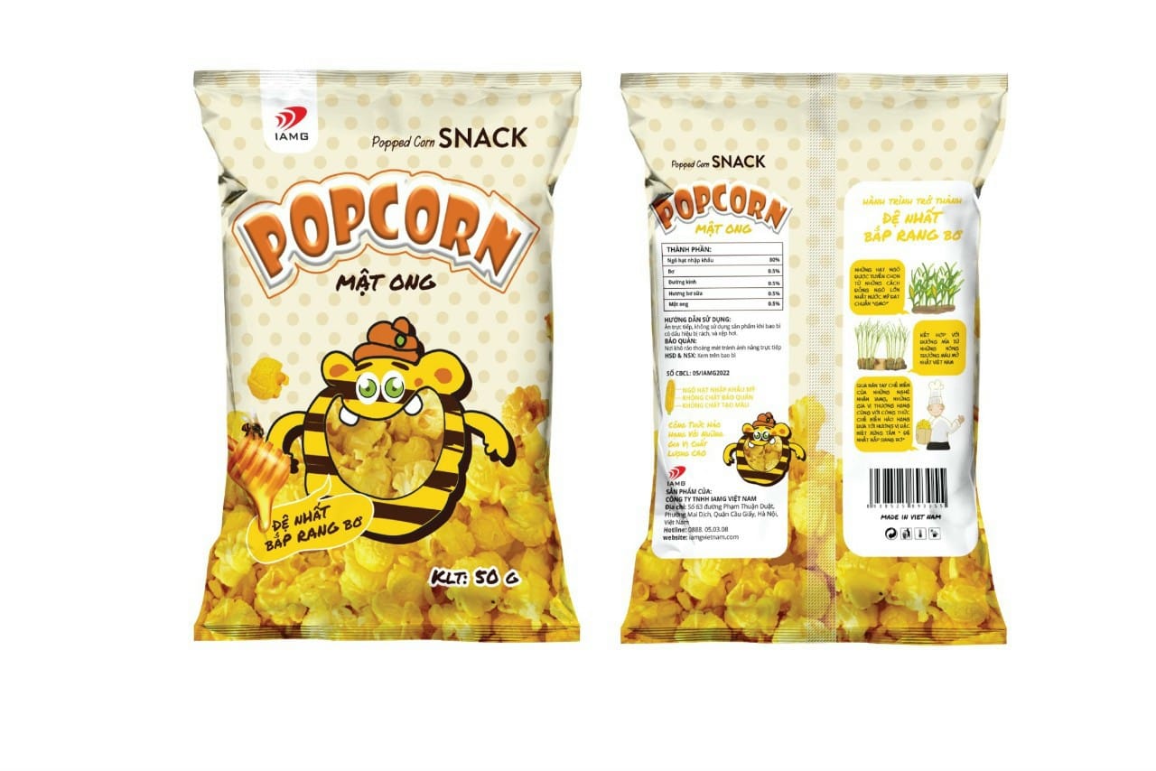 Snack Popcorn (bỏng ngô) gói 50g