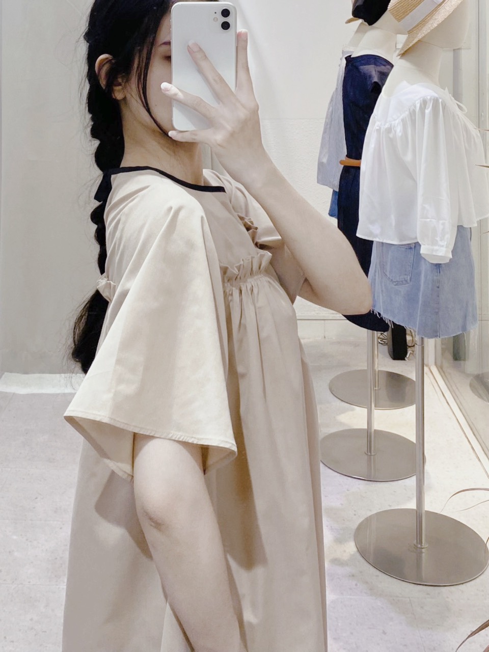 AfterBefore | Đầm doll tay xoè viền đen 2 màu