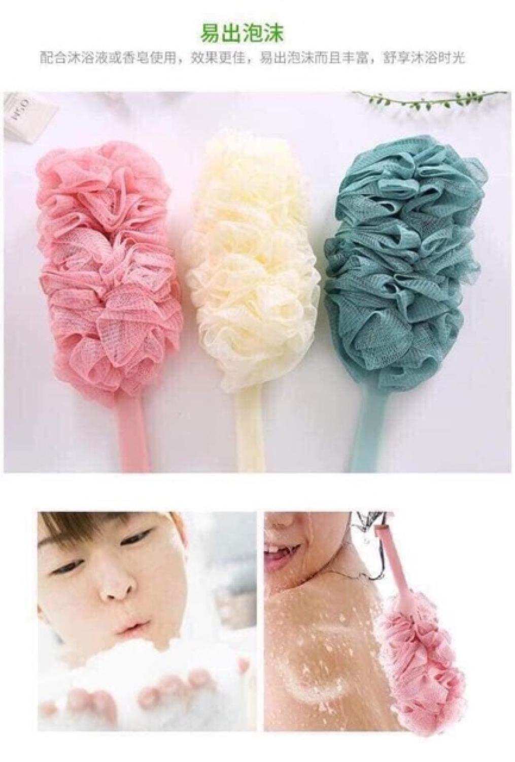Cọ Lưng Bông Tắm Có Cán