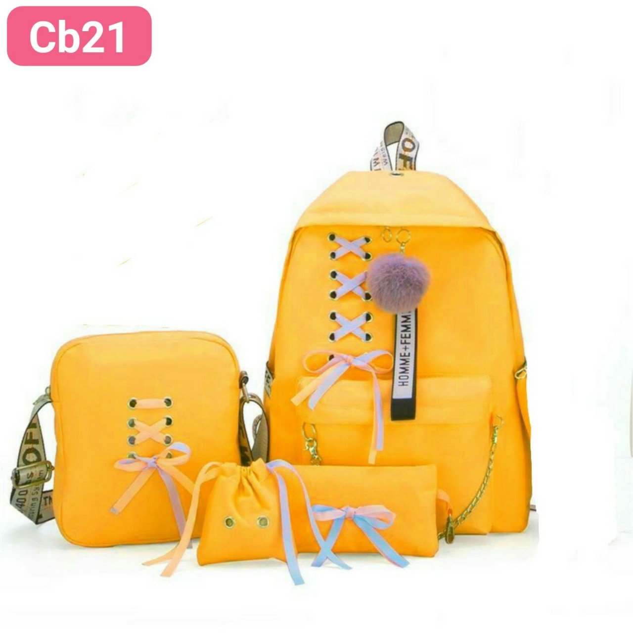 COMBO 4 MÓN thắt nơ dây xích phối chéo cb21