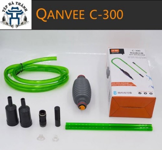 [Hoàn Tiền 10%] Bộ Thay Nước Hồ Cá QANVEE C300 - Dụng Cụ Thay Nước Bể Cá