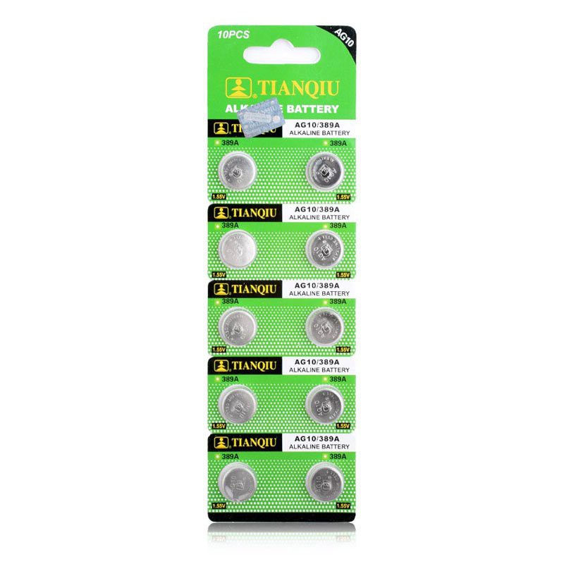 Pin nút ag10 lr1130 chính hãng tianqiu, vĩ 10 viên