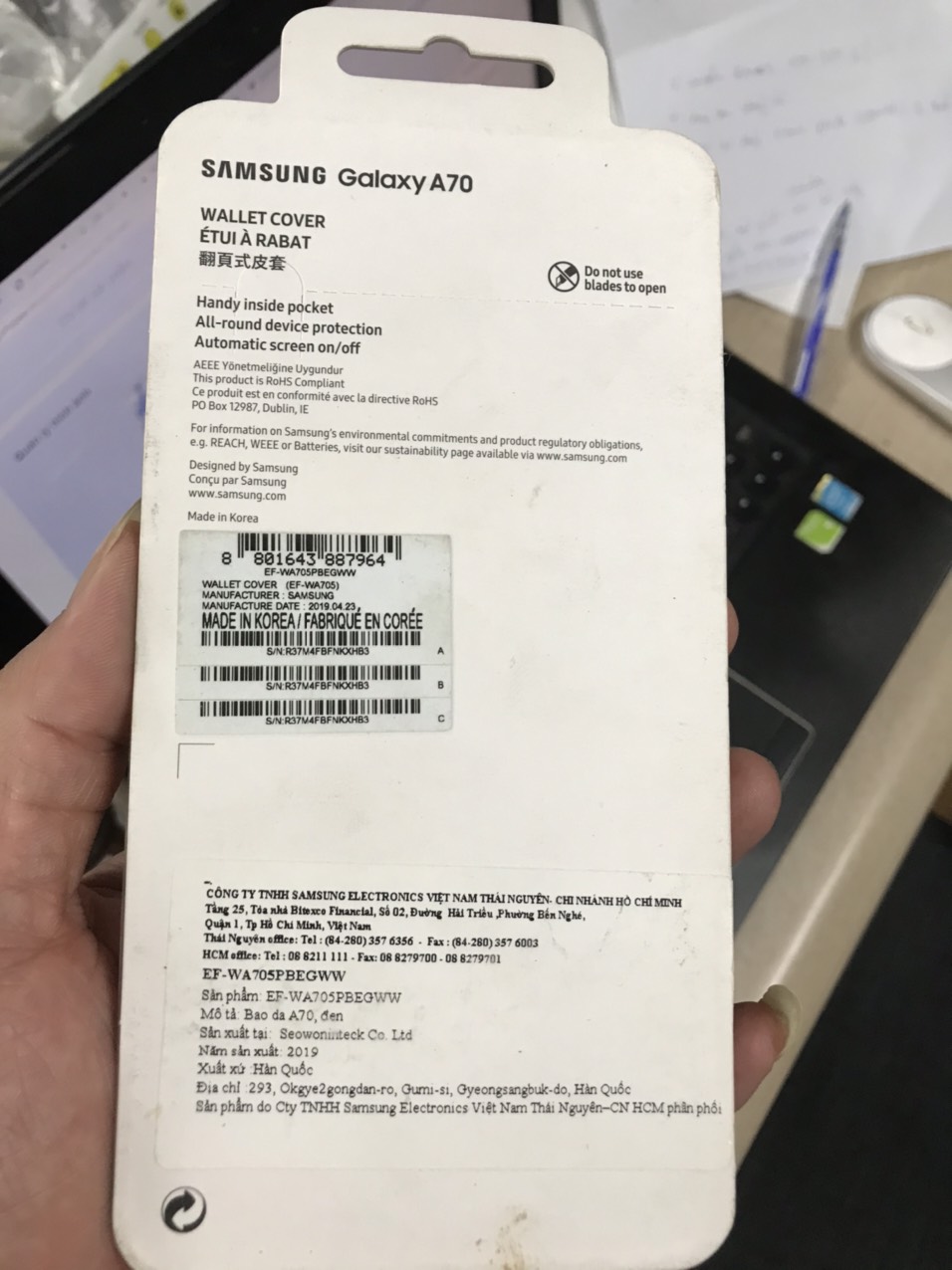 Bao da Samsung galaxy A70 WALLET COVER
