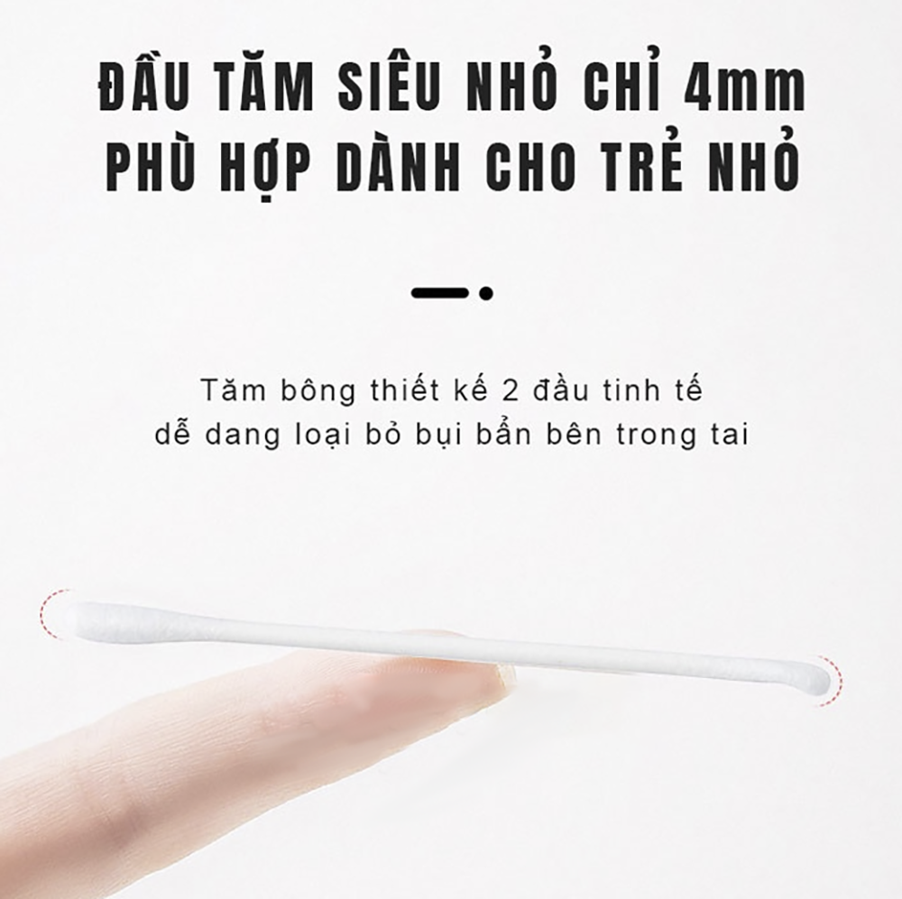 Tăm bông VCOOL kháng khuẩn hộp 200 chiếc