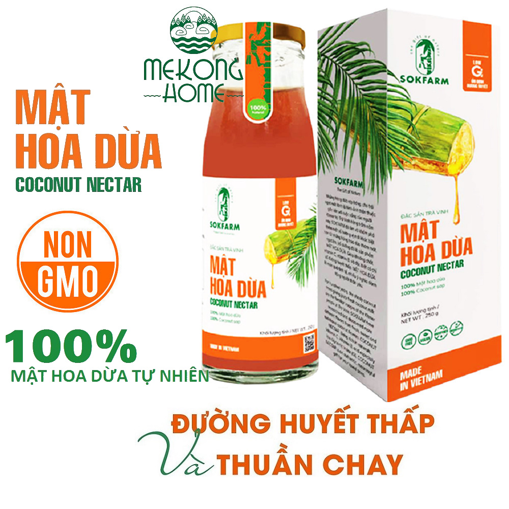 MẬT HOA DỪA - SOKFRAM- 250ml - ĐẶC SẢN TRÀ VINH