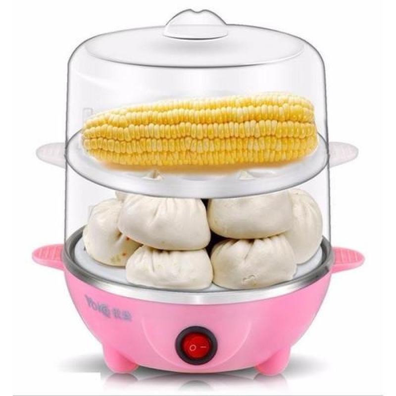 Nồi hấp, luộc trứng và bánh 2 tầng đa năng - Máy hấp thực phẩm 2 tầng: Luộc trứng, hâm nóng thức ăn, hâm nóng sữa cho bé,..