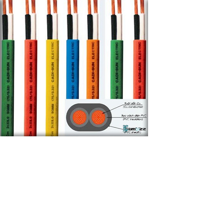[HCM]DÂY ĐIỆN ĐÔI 2X1.5 CADIVI CÓ BỌC DẸP CUỘN 100M