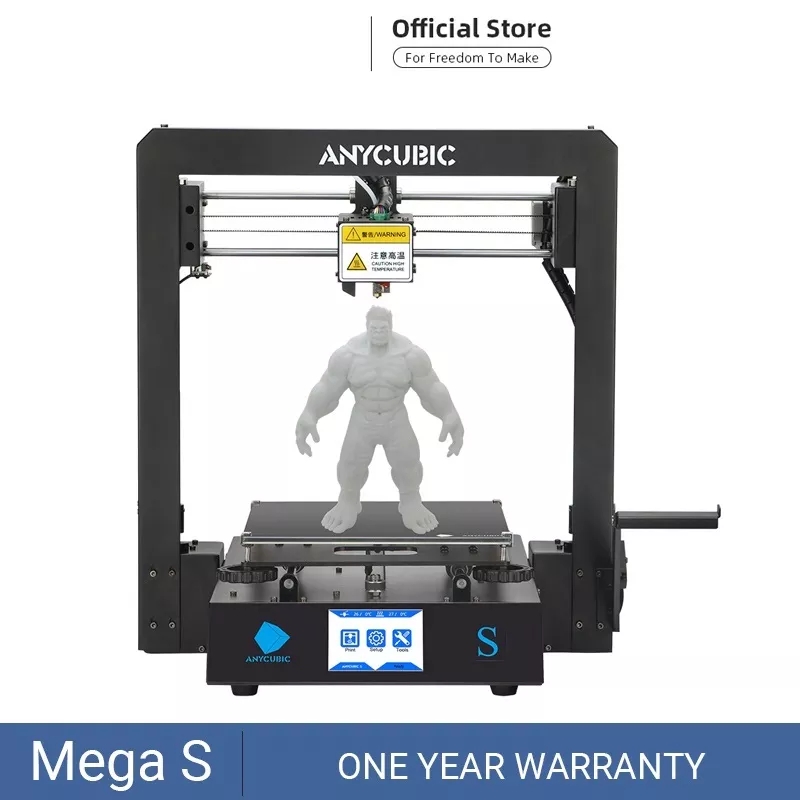 Máy in 3D Anycubic Mega S Bộ khung thép nguyên khối, bền bỉ hơn