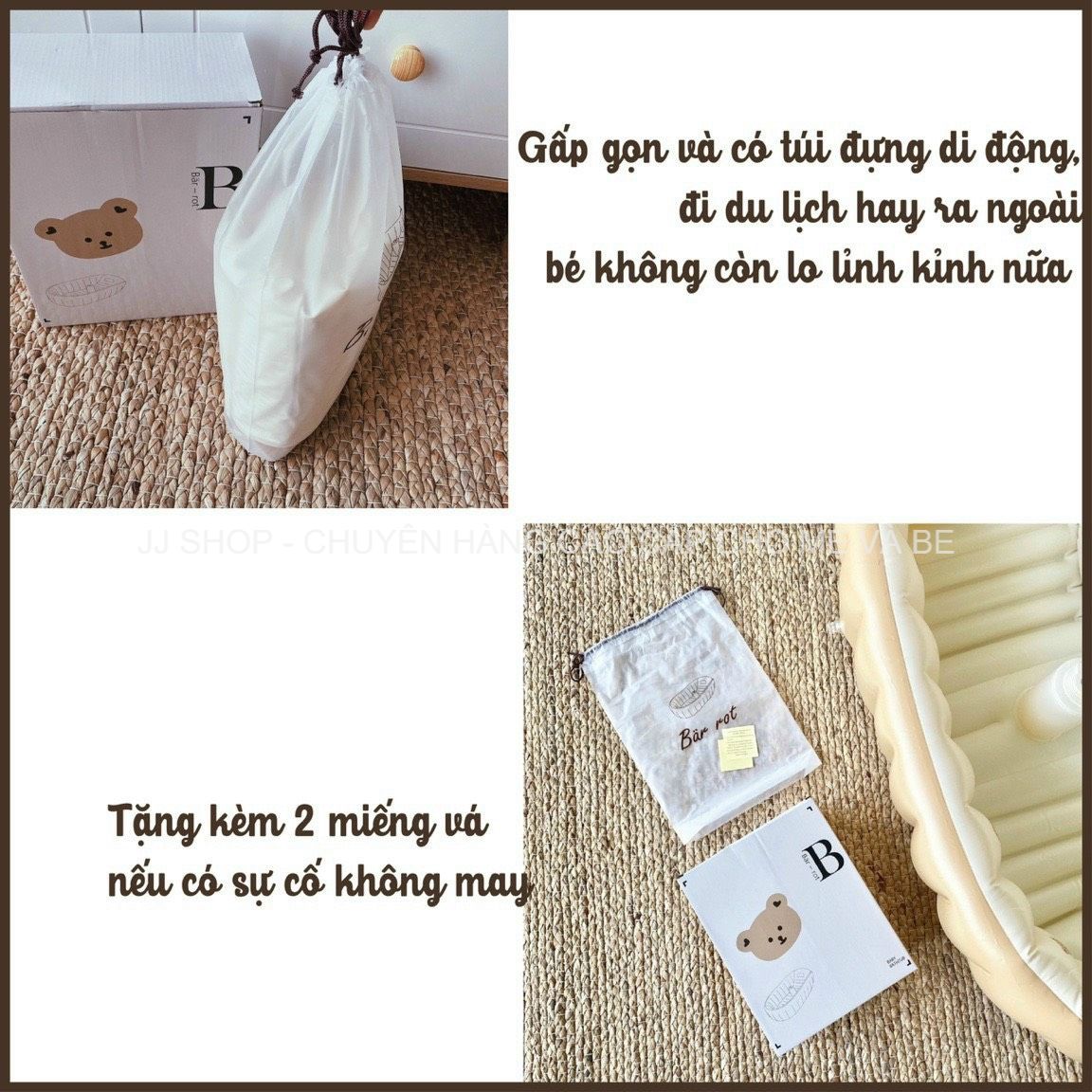 Chậu Tắm Kiêm Bể Bơi BARROT Thư Giãn Cho Bé