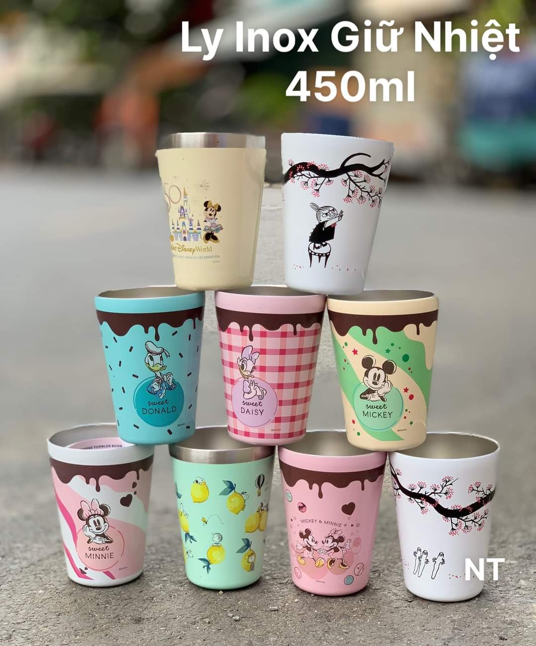 Ly Inox giữ nhiệt 450ml hàng tồn kho siêu thị nhật thanh lý