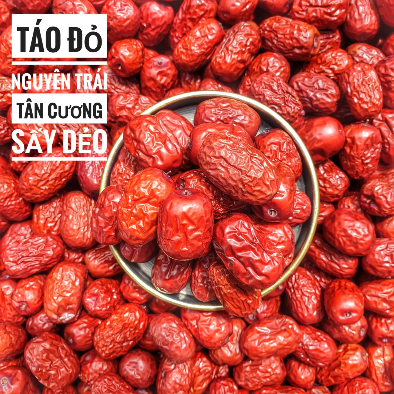 1 Ký táo Đỏ Sấy Dẻo Nguyên Trái Tân Cương-đồ ăn vặt-ăn vặt