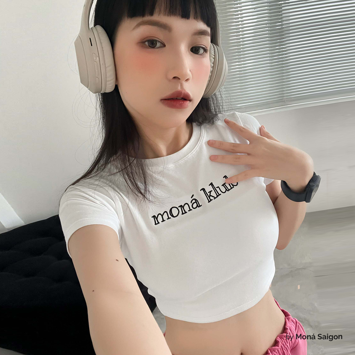 [VOUCHER 12%/149K] Áo croptop thun MONÁ - KLUB