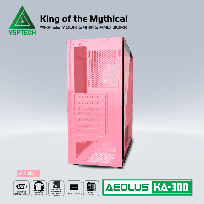 Vỏ Case Máy Tính Gaming VSPTECH KA300 - Hàng Chính Hãng