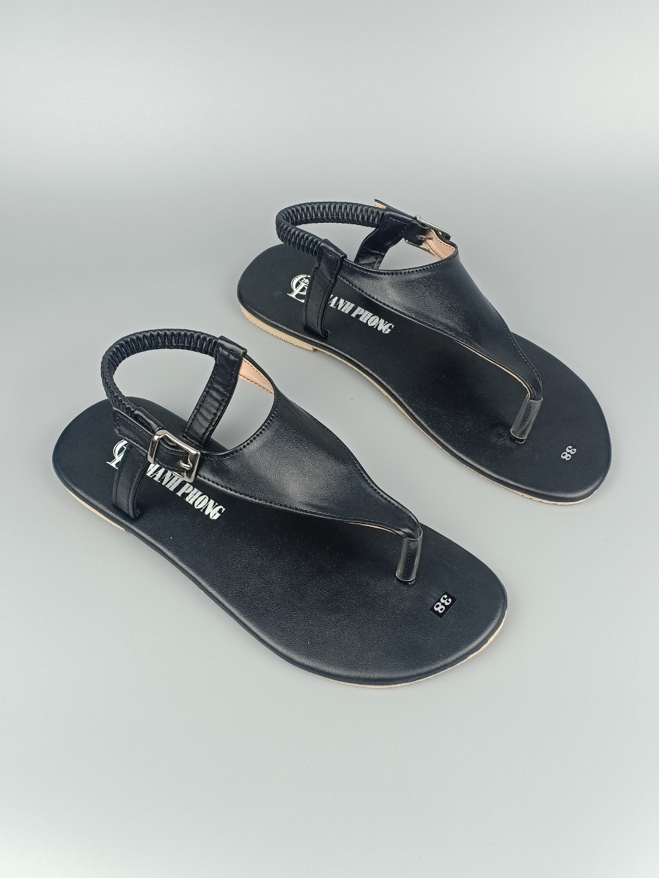 GIÀY SANDAL NỮ ĐẾ THẤP VÁ RÔ CƠ có size lớn 41