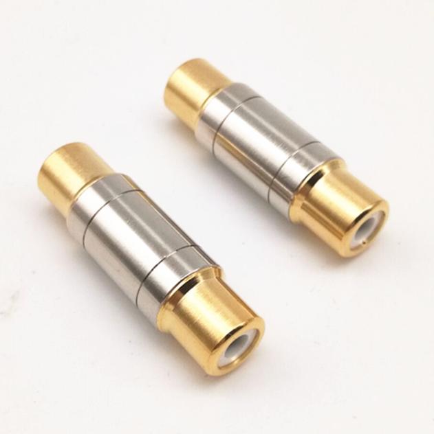 Đầu nối cáp AUDIO/AV/RCA 2 đầu cái  gold 24K (1 chiếc)