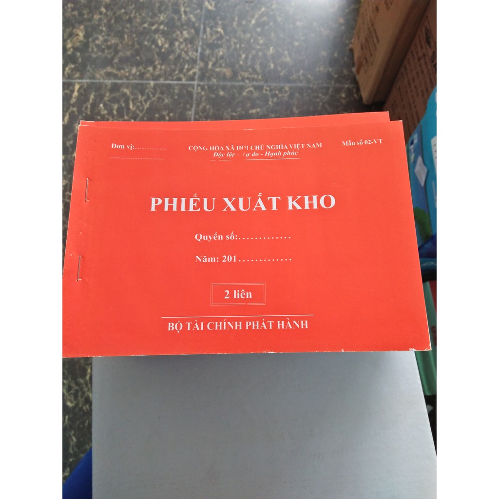 BỘ 5 CUỐN PHIẾU XUẤT KHO 2 LIÊN