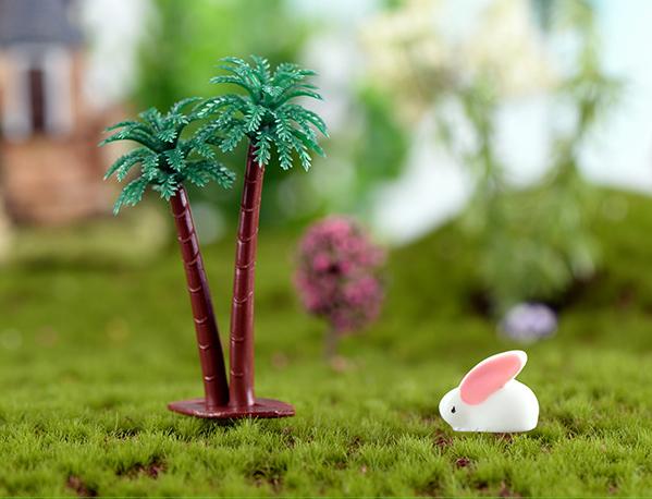 [HCM]Mô hình cây dừa đôi trang trí tiểu cảnh thủy sinh terrarium chậu cây cảnh sen đá bánh kem