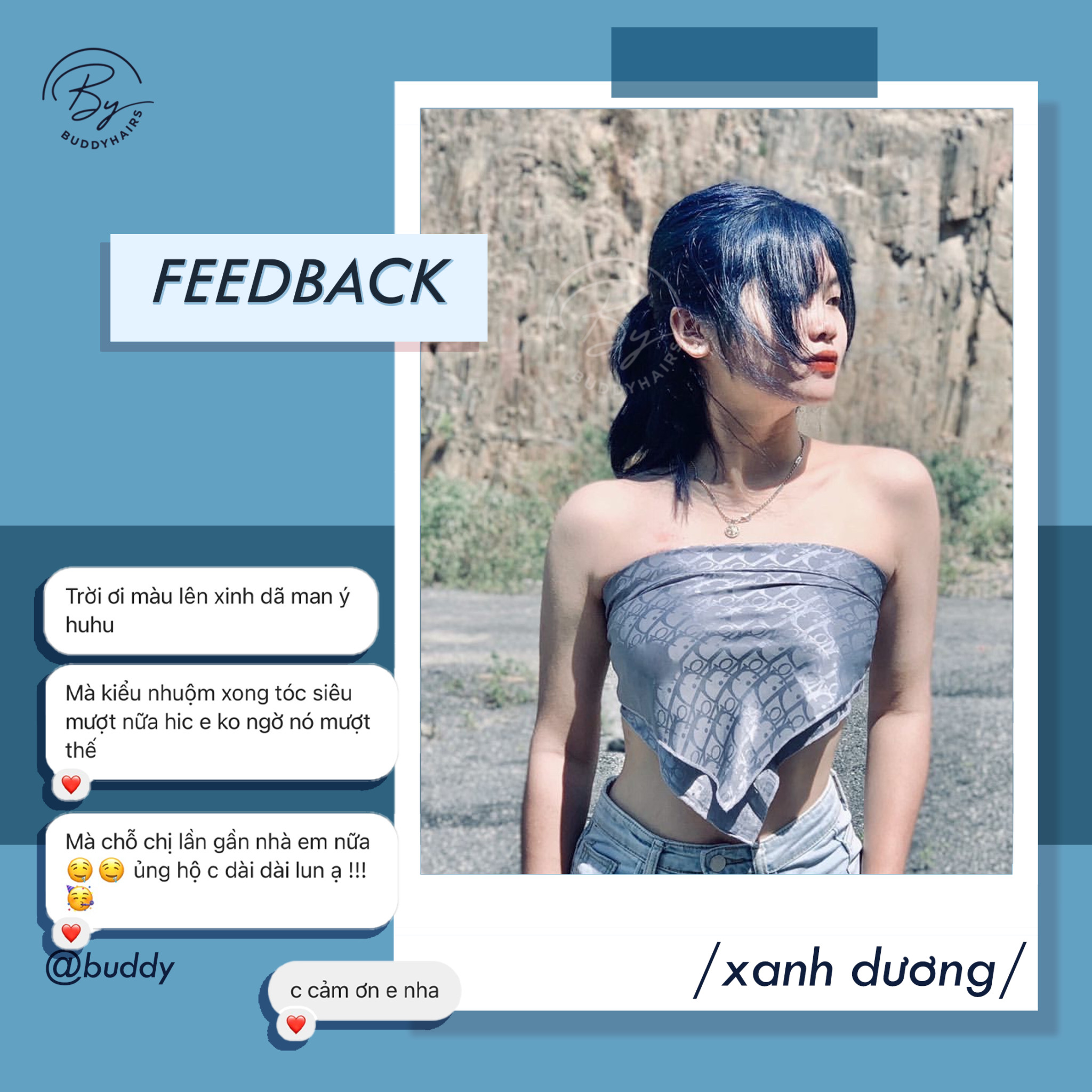Thuốc nhuộm tóc Xanh dương buddyhairs