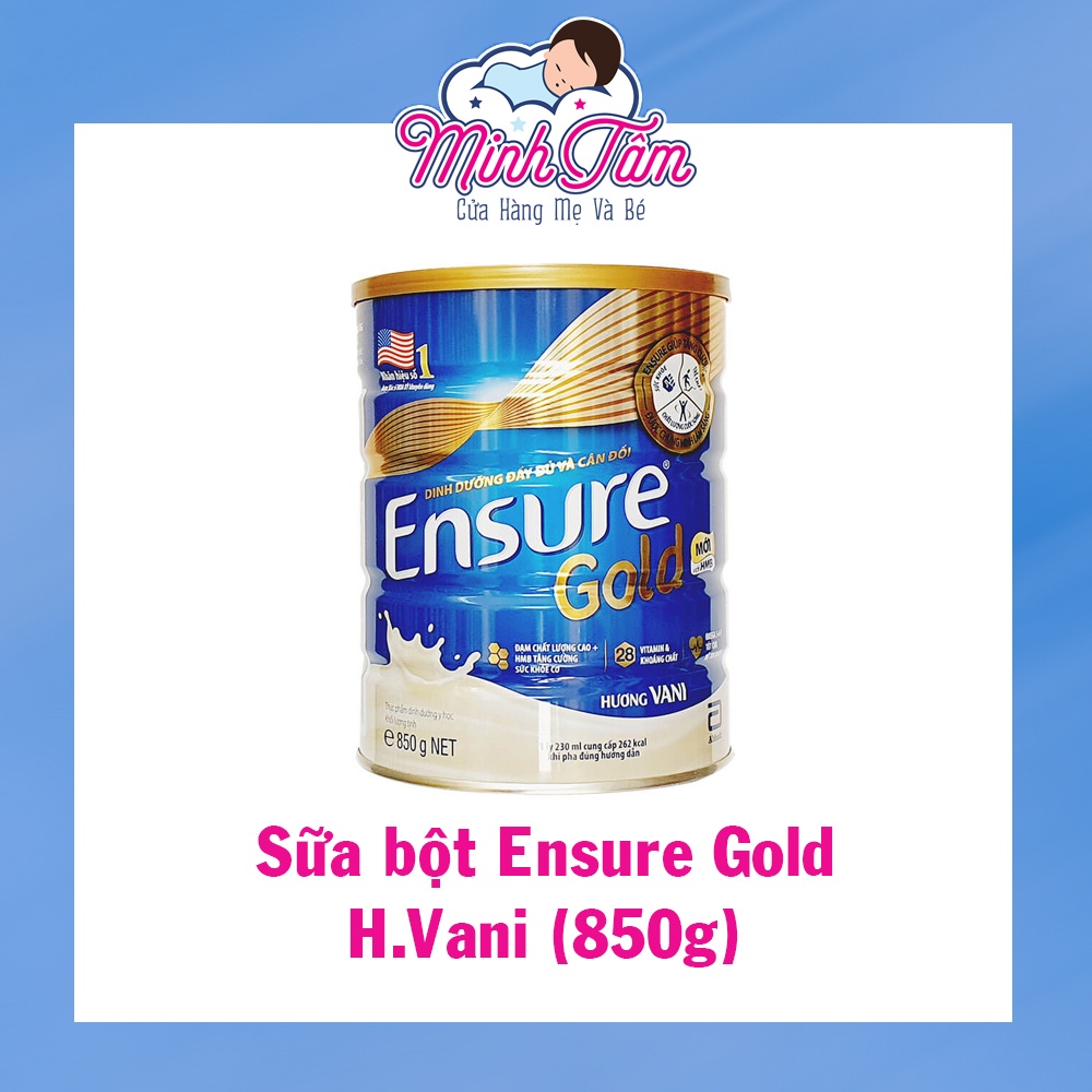 Sữa bột Ensure Gold hương vani HMB 850g