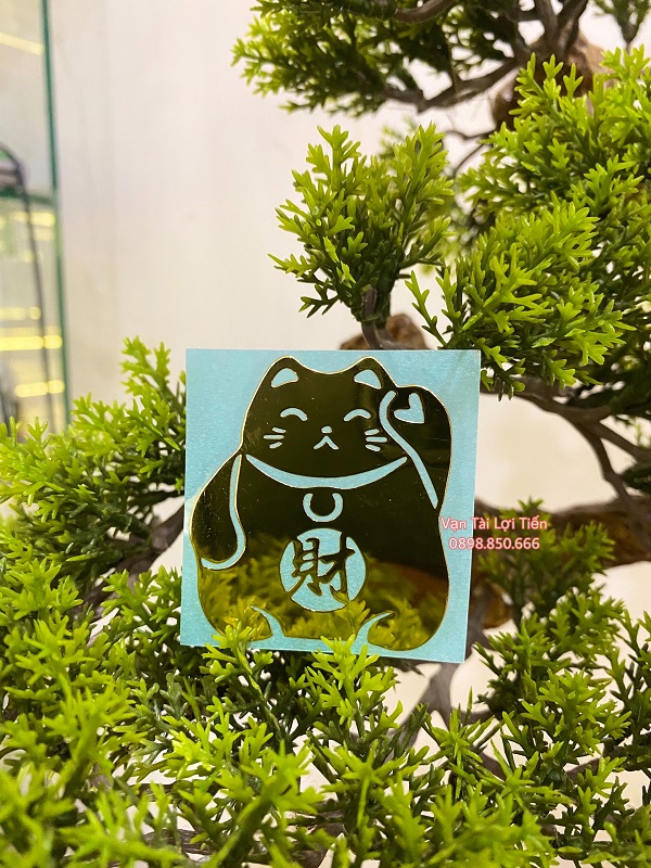 Linh Phù Dán Mèo Thần Tài May Mắn