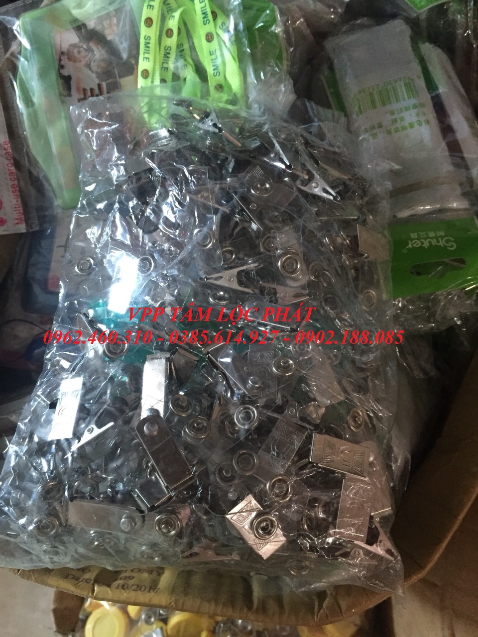 SỈ 100 Chiếc KẸP THẺ SẮT (LOẠI 1) - kẹp đeo thẻ