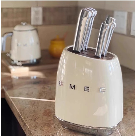 Bộ Dao Nhà Bếp Smeg, Smeg Knife, Bộ Dao Smeg 7 Món, Hàng Chính Hãng