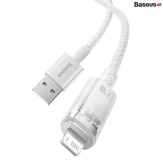 Cáp Sạc Nhanh Tự Ngắt Baseus Explorer Series USB A to Lightning 2.4A dùng cho iPhone/ iPad
