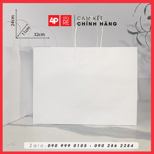 10 TÚI KRAFT TRẮNG 120GSM - NHIỀU SIZE