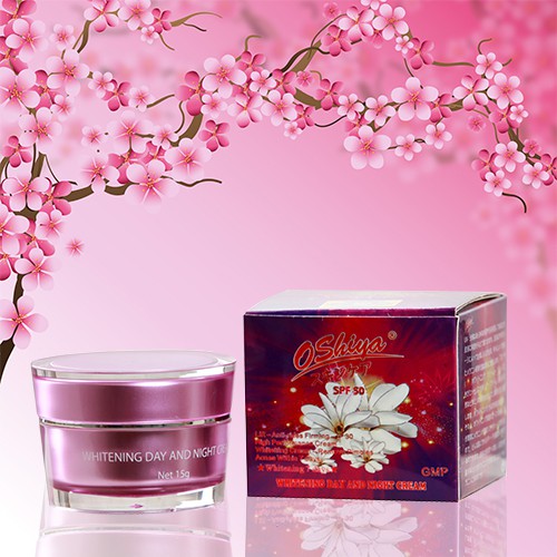 Kem Dưỡng Trắng Da OSHIYA Collagen-nhân sâm-HOA CÚC