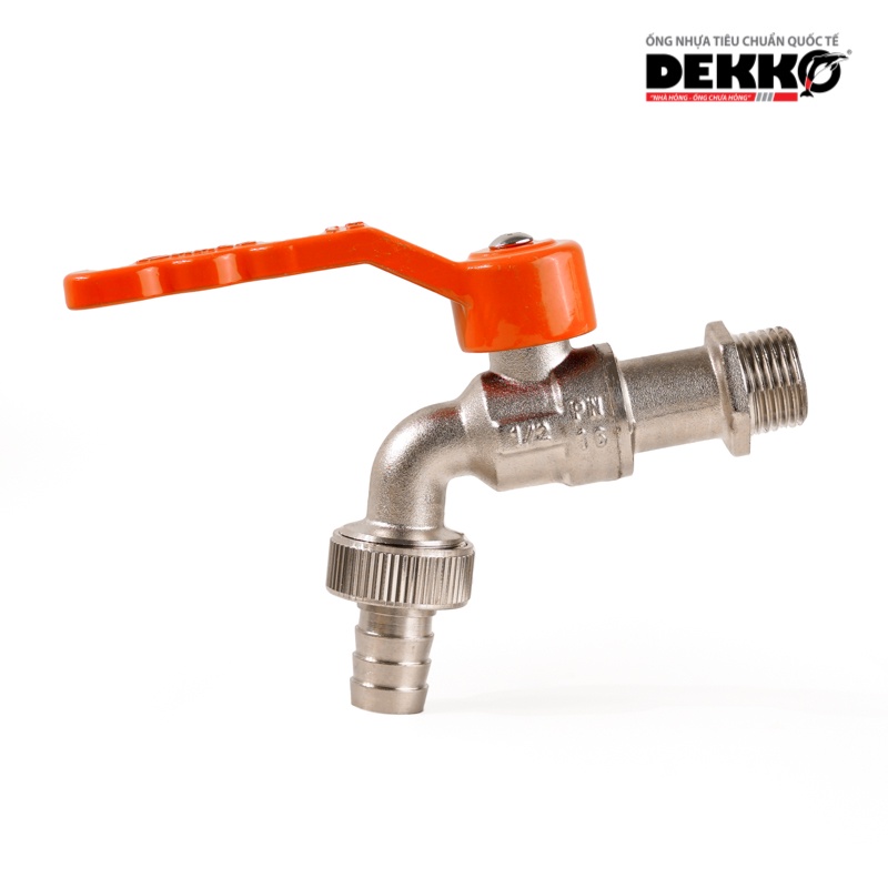 Vòi gạt đồng mạ Niken Dekko phi 15