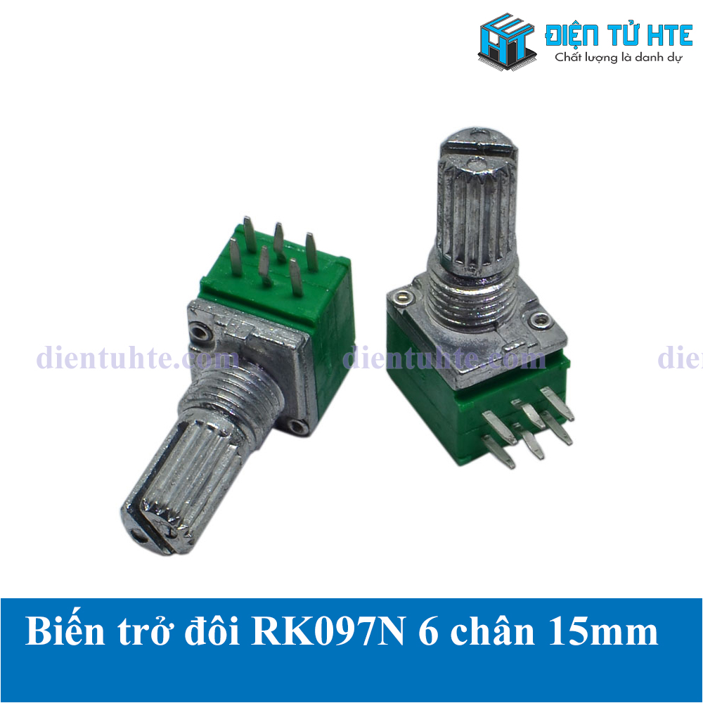Combo 2 Biến trở Volume đôi RK097G 6 chân 15mm
