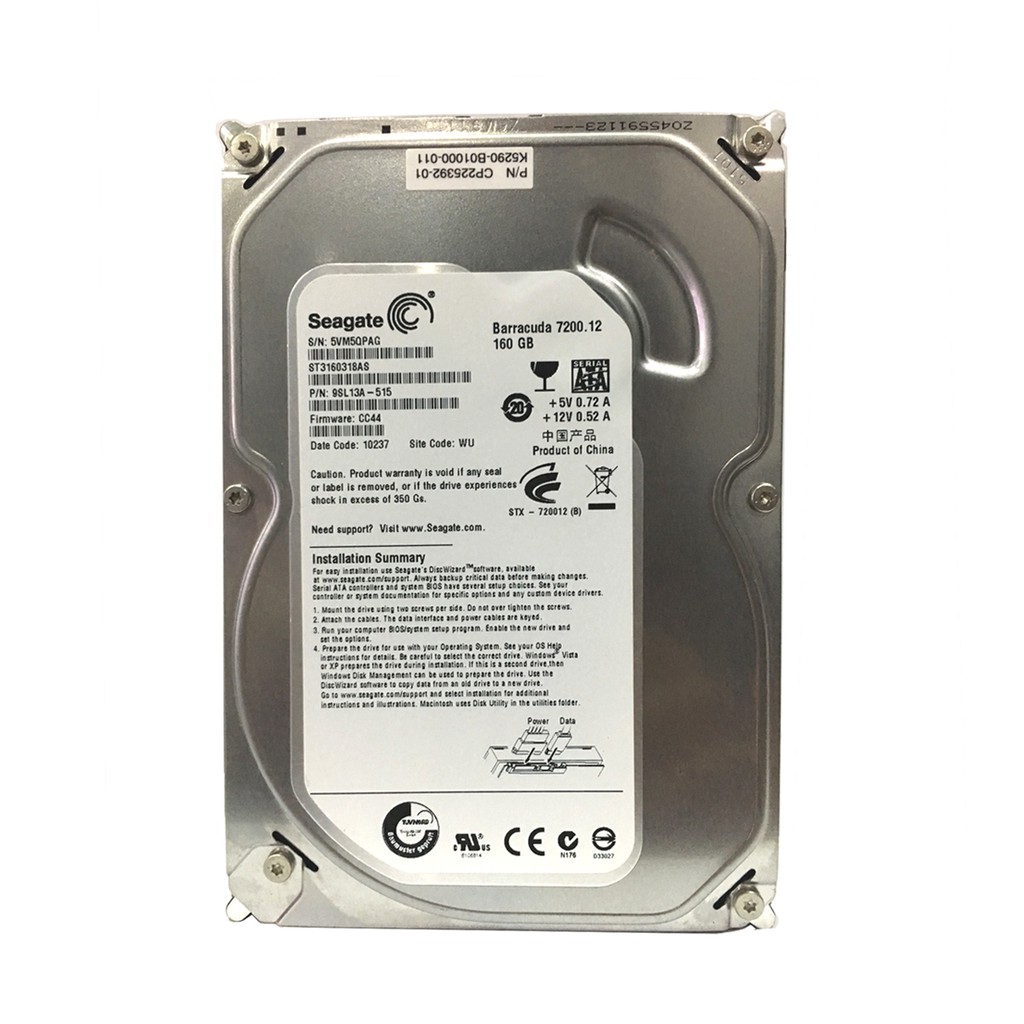 Ổ cứng máy tính hdd pc seagate 160gb - 250gb mỏng