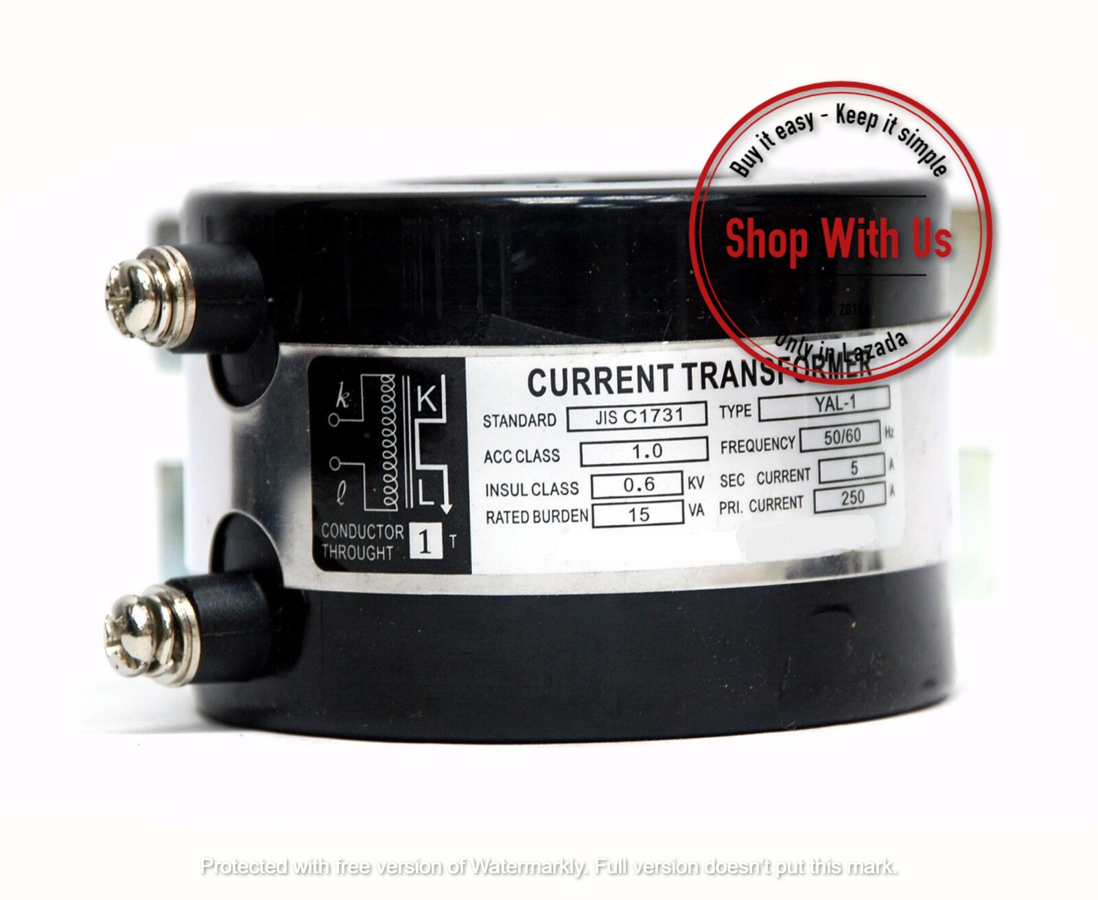 Cảm Biến Dòng Yasin 250/5A - TI 250/5A - CT 250/5A - Biến dòng hạ thế 250/5A