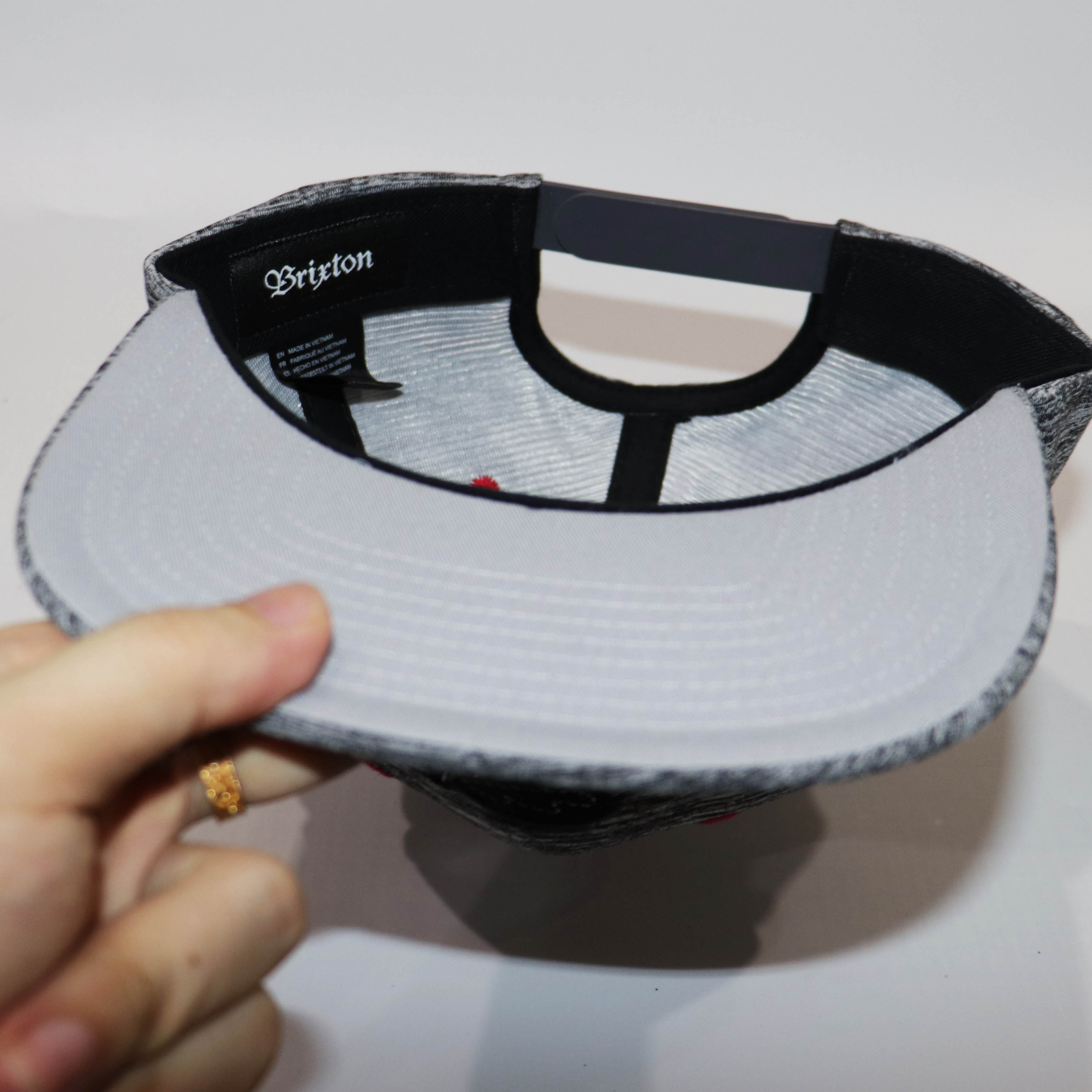 Nón Snapback NHS  BRTD Full Xám Logo Thổ Dân.