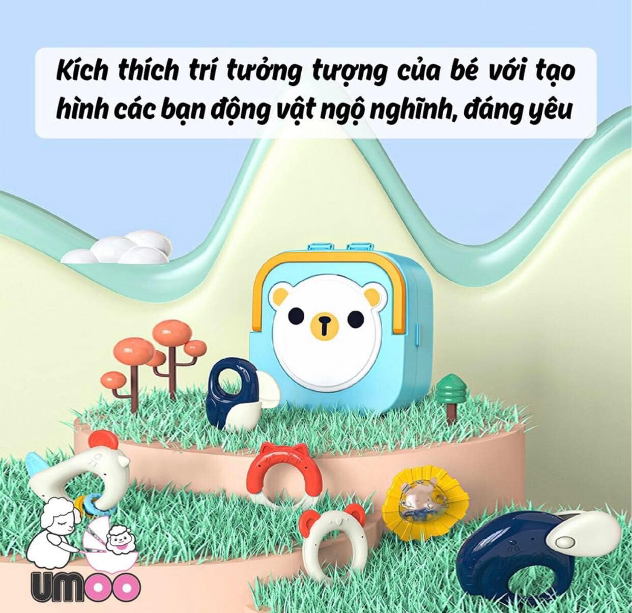 Hộp xúc xắc đèn nhạc Umoo