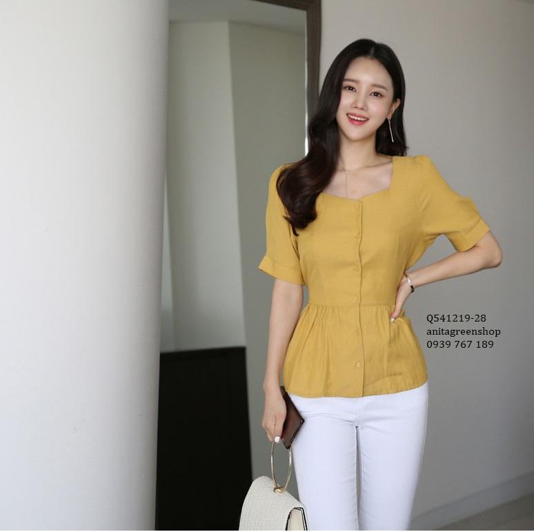 Q541219  ÁO KIỂU NỮ CỔ VUÔNG