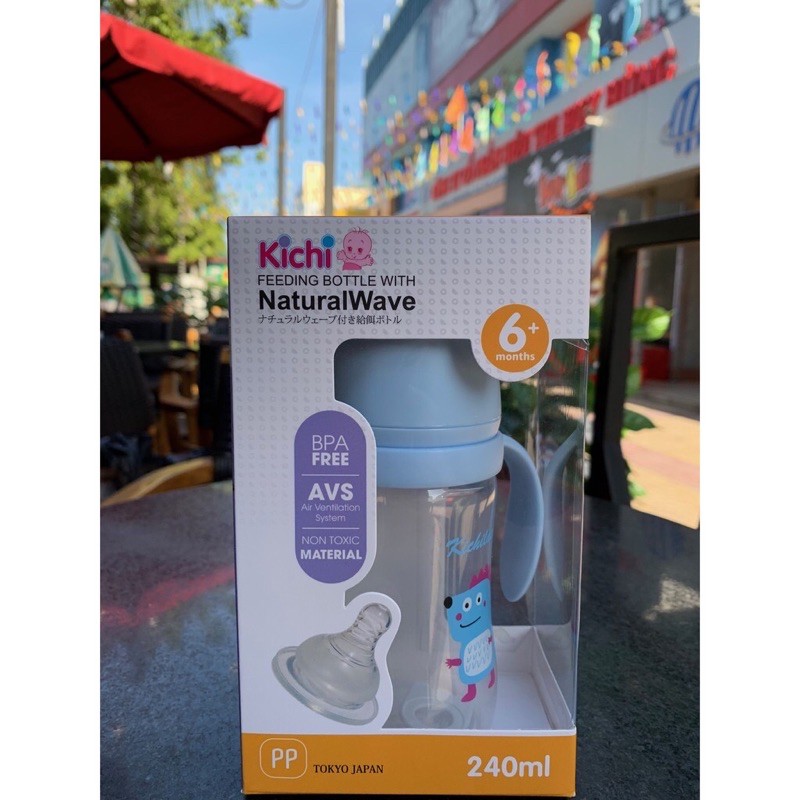 Bình Sữa Kichilachi Cổ Rộng 180Ml/240Ml
