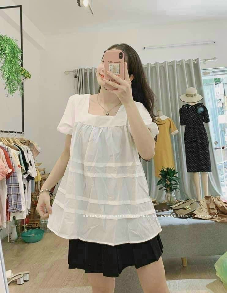Áo bầu xinh công sở chất mềm mịn nhiều mầu free size