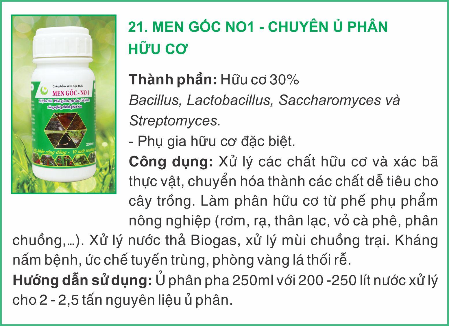 CHẾ PHẨM MEN GỐC NO1 ( CHUYÊN Ủ PHÂN HỮU CƠ )