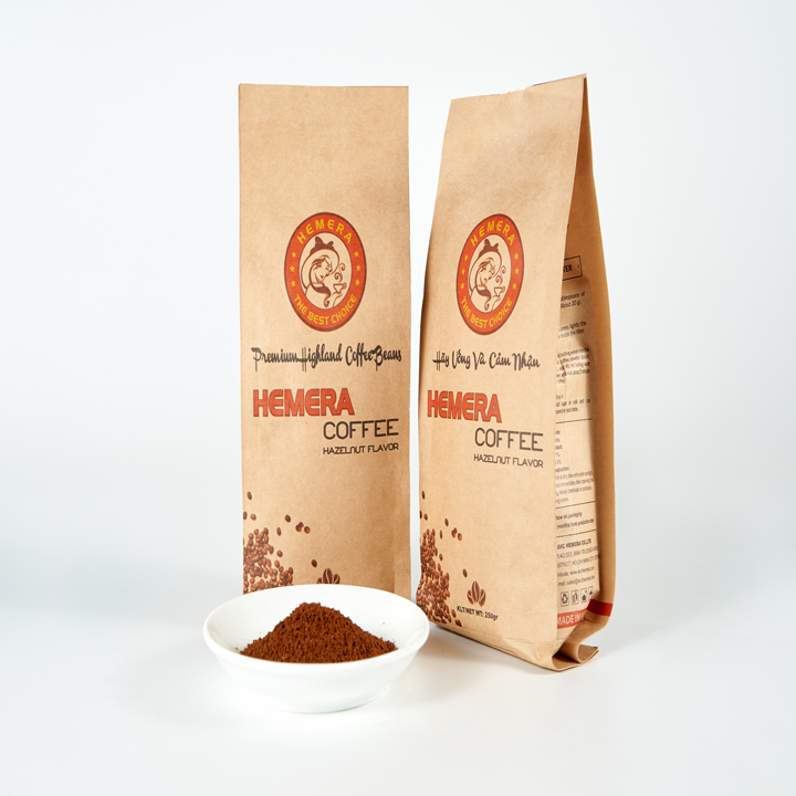 [HCM]Cà Phê Rang Xay Hazelnut Hemera (gói 250gr)