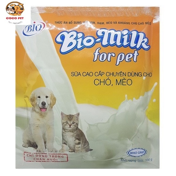 Sữa Bột Dinh Dưỡng Bio Milk Cao Cấp Chuyên Dùng Cho Chó Mèo 100g