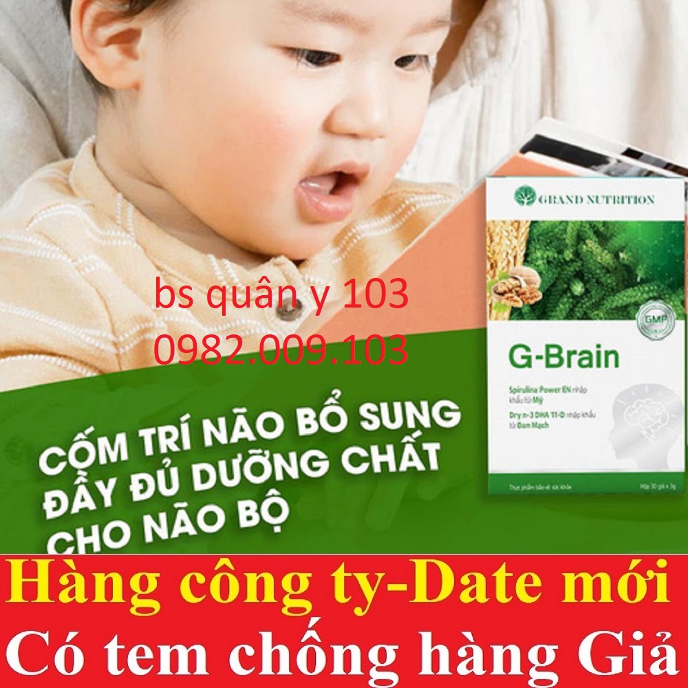 G-Brain DHA Cốm Trí Não hộp 30 gói date mới ( G Brain GBrain )