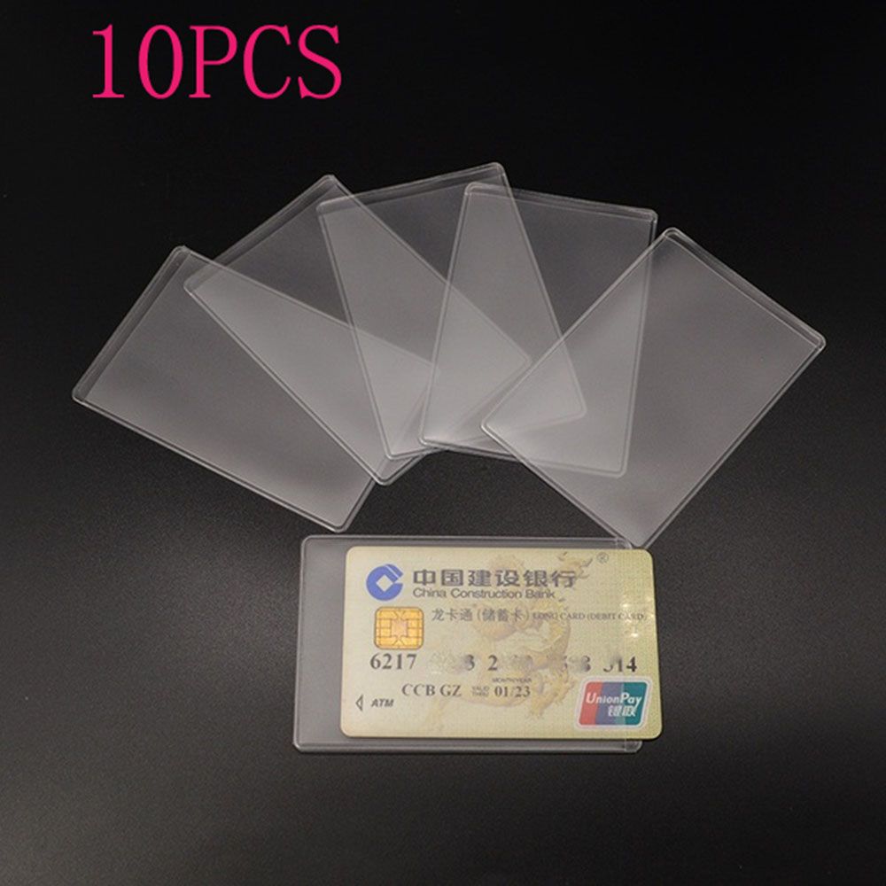 CRDITE Vỏ Bọc Thẻ Nhựa PVC Chống Nước Chống Ic Trong Suốt Tiện Dụng Vỏ Bọc