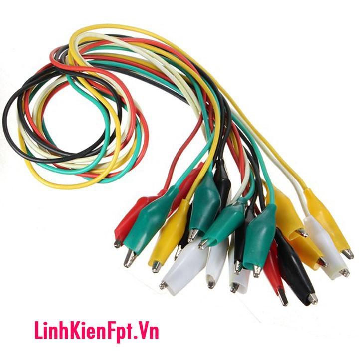 Dây kẹp cá sấu 2 đầu Combo 10 dây