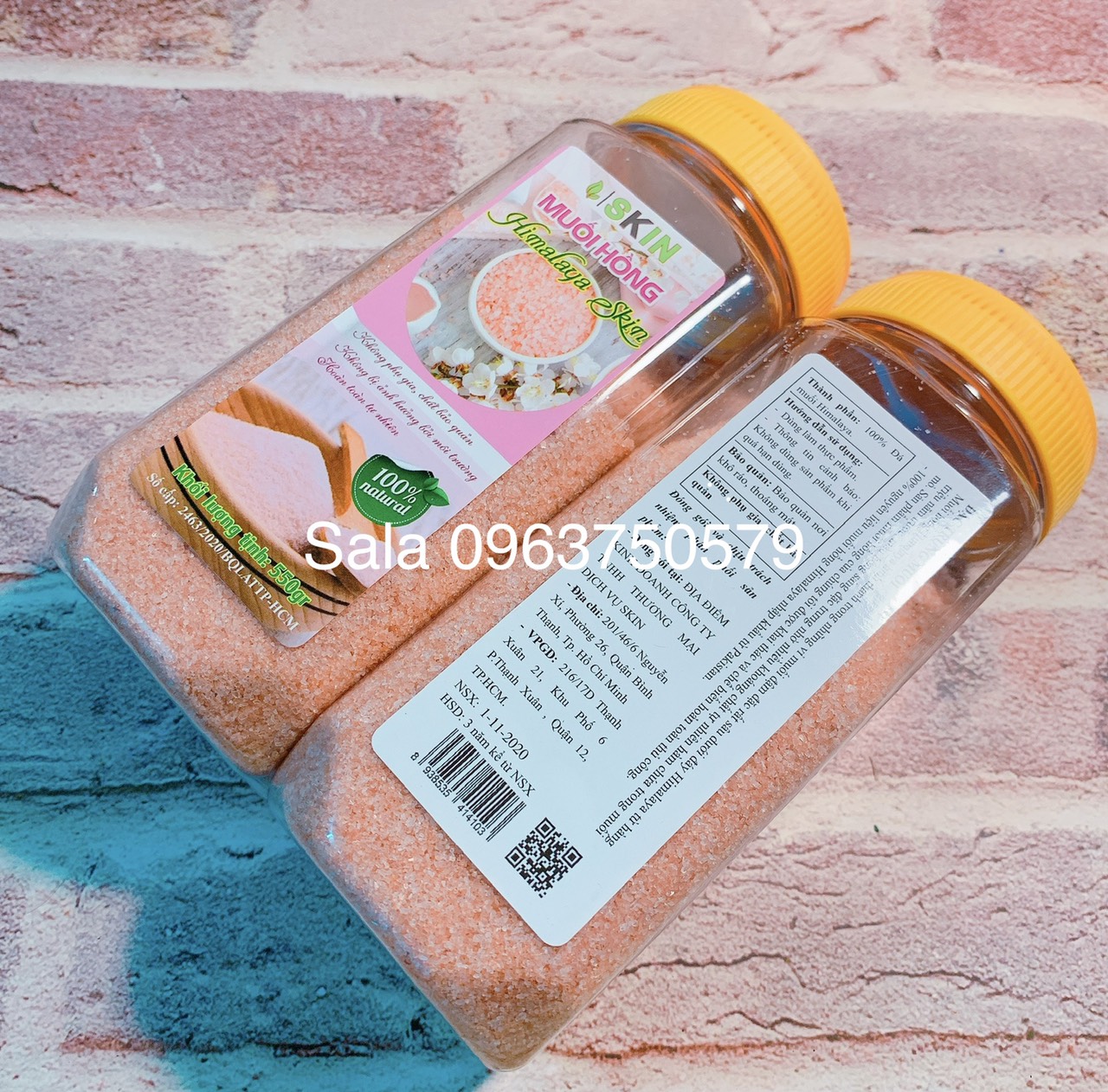 Muối Hồng Himalaya Organic 550gr hạt mịn (muối ăn)